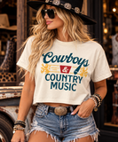 Crop Tee Cowboys & Country Music